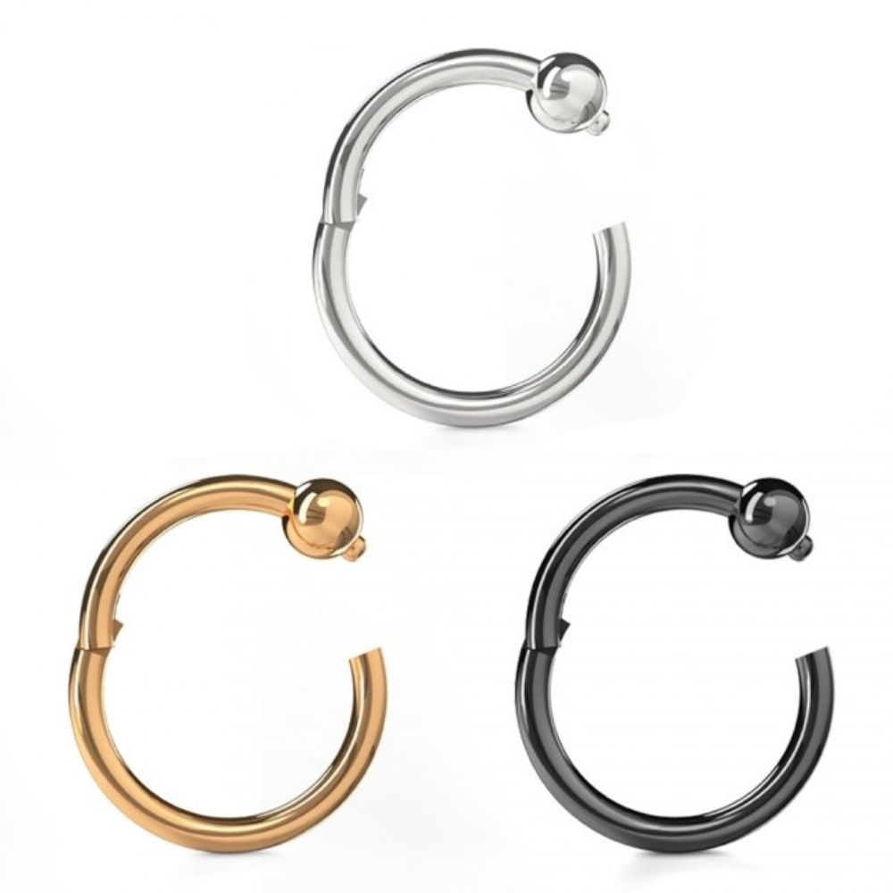 Anella Chiusa a Click con sfera - Click BCR ring - immagine 3