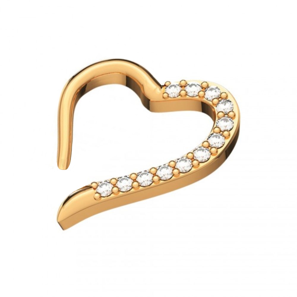 Gioiello per cartilagine a Cuore _ Lato sinistro - immagine 4