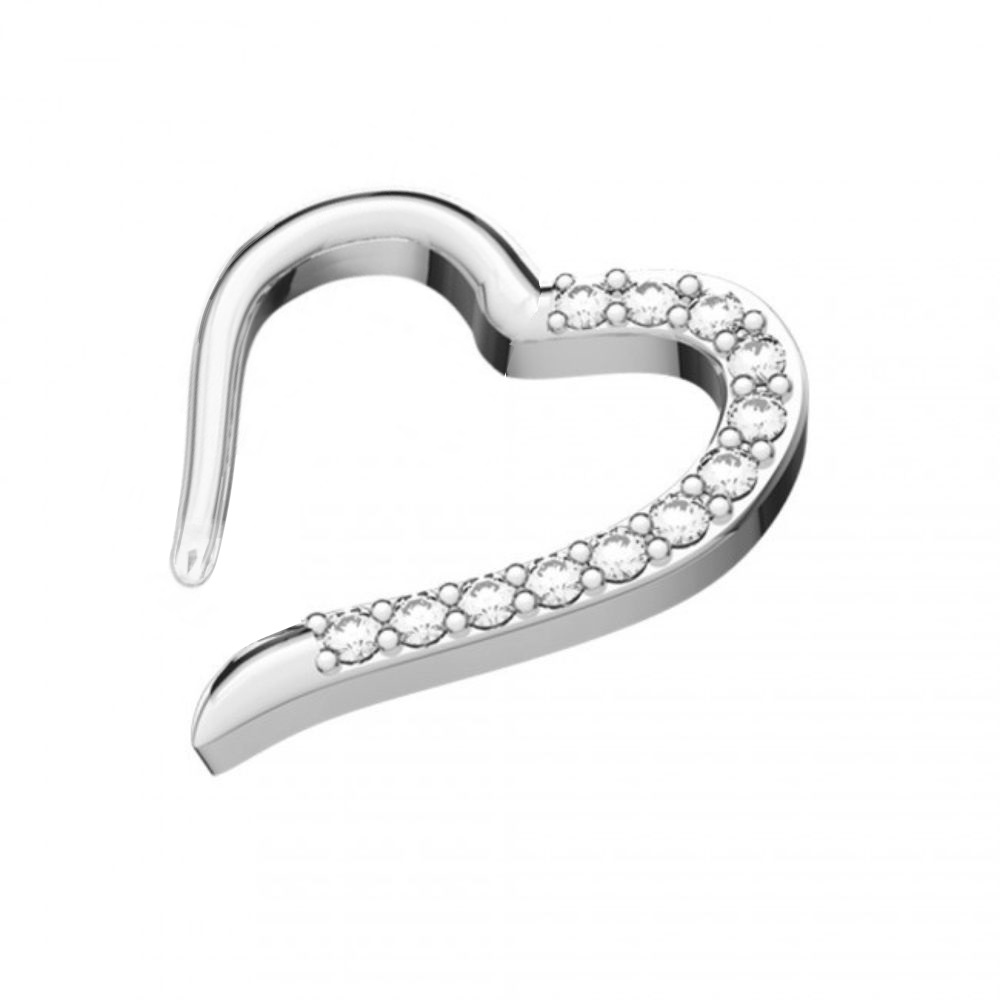 Gioiello per cartilagine a Cuore _ Lato sinistro - immagine 3