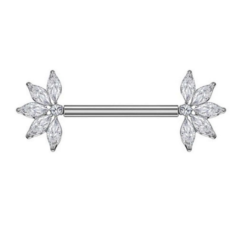 Nipple Mezzo fiore a cristalli