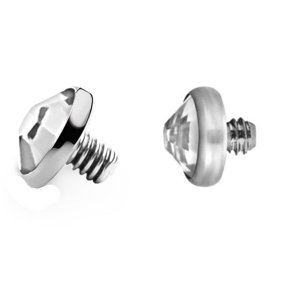Gioiello dermal acciaio - 4mm - immagine 2