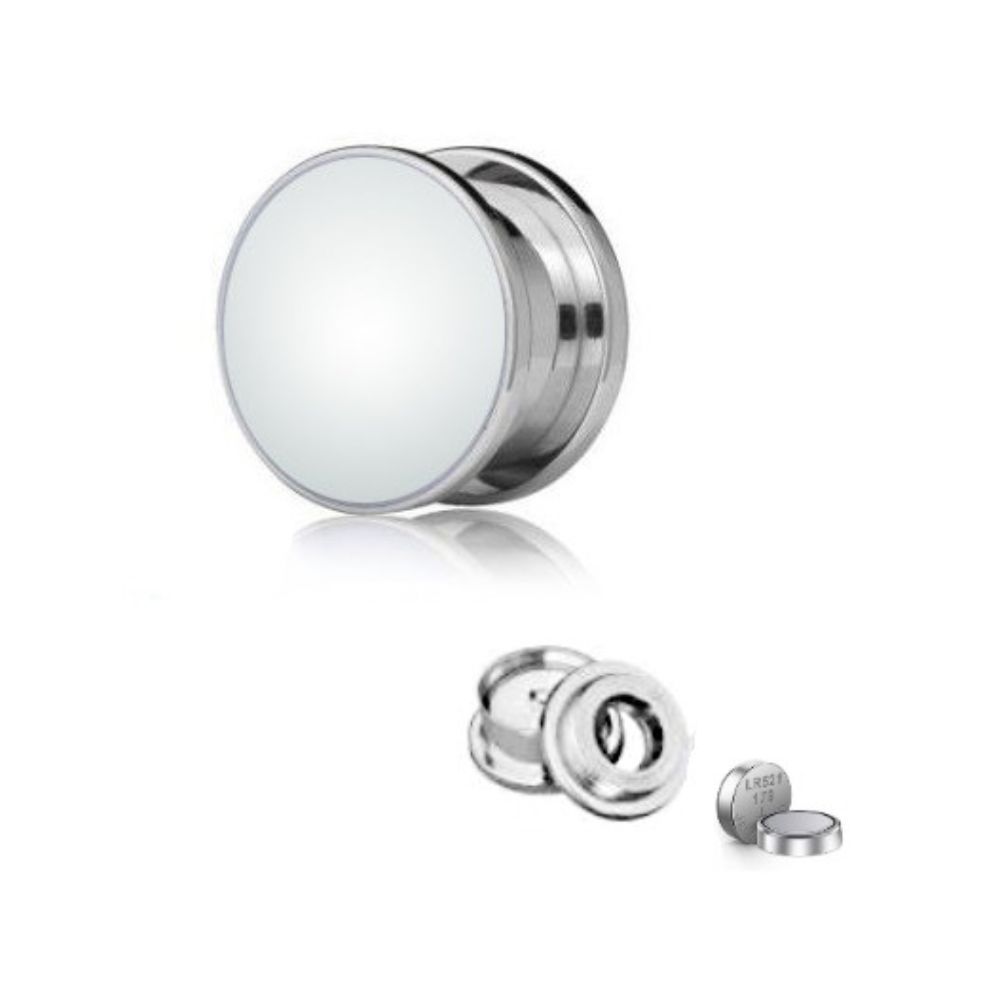 Plug acrilico bianco LED - immagine 2