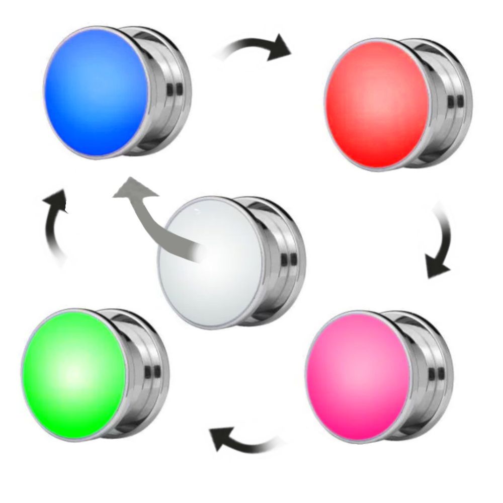 Plug acrilico bianco LED - immagine 3