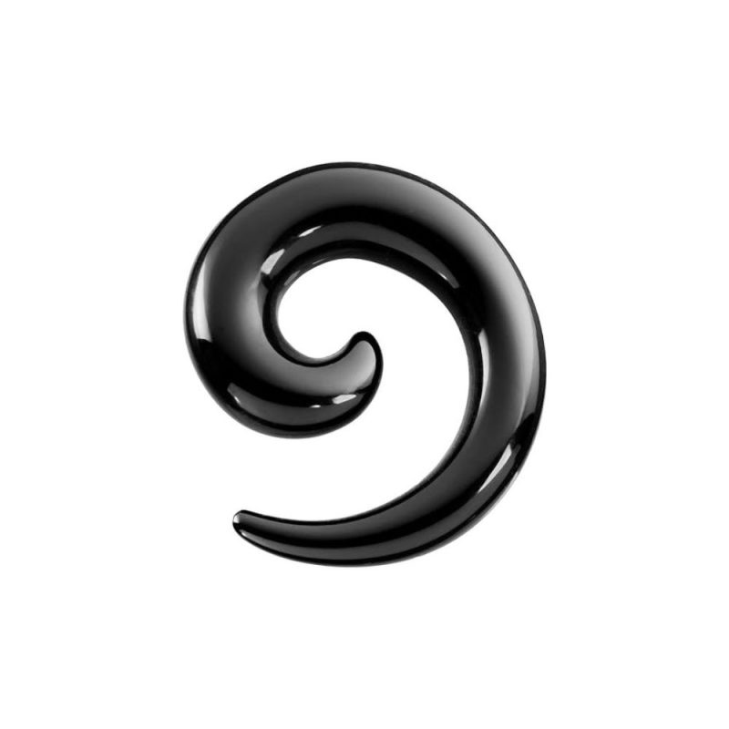 Dilatatore in acrilico Nero a SPIRALE