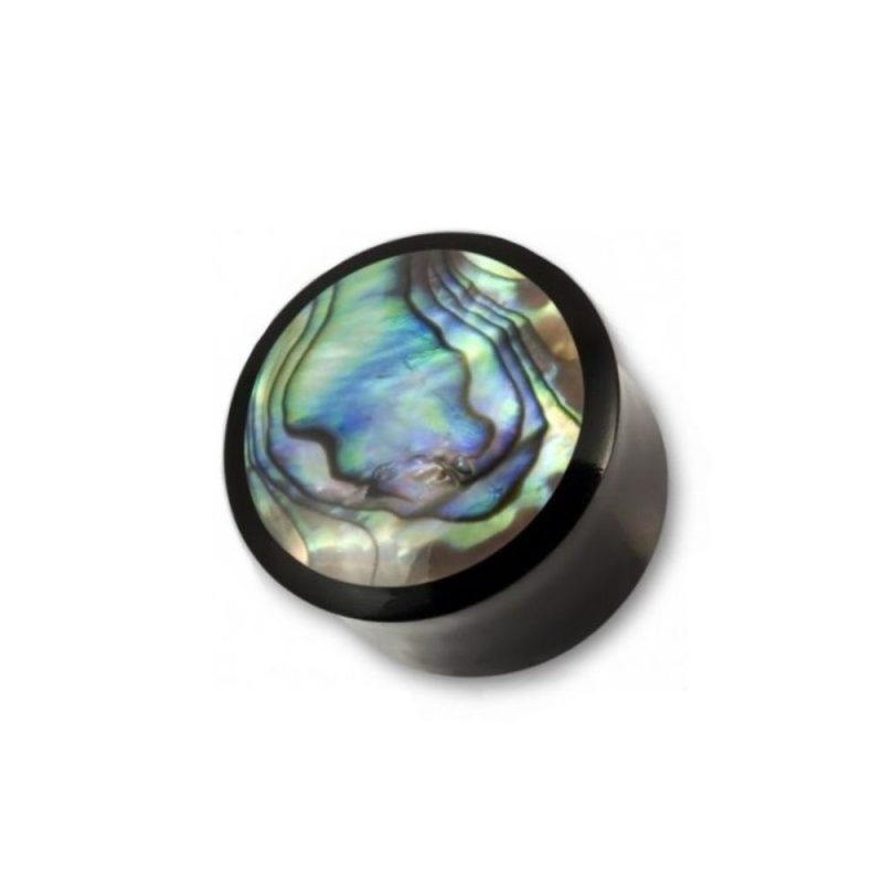 Plug Acrilico nero e ABALONE
