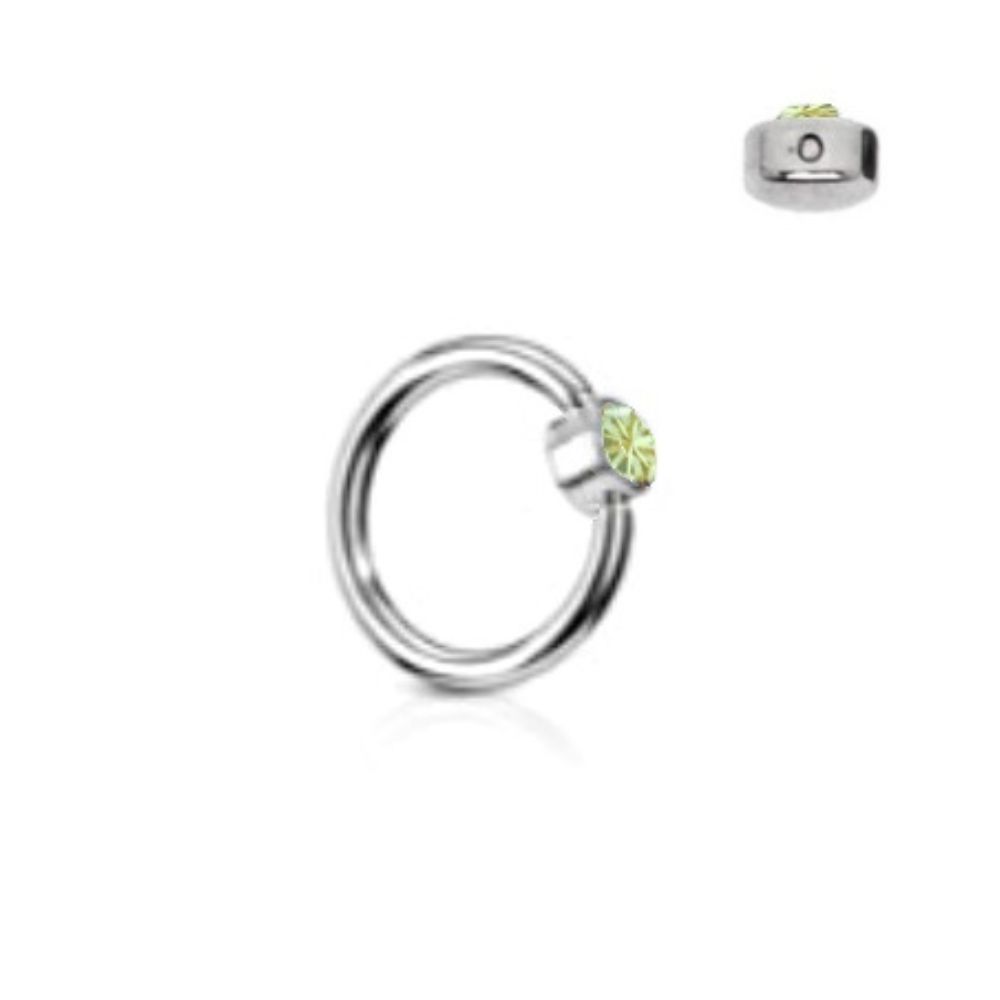 Anella Chiusa con brillantino 4mm - BCR ring - immagine 2