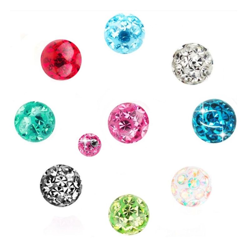 Sfera Acrilico 1.6 multi brillantino Glossy - CRYSTAL BALL 5mm