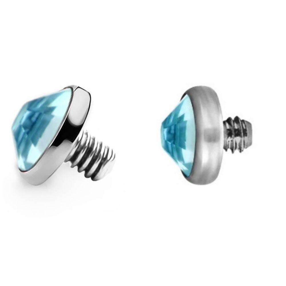 Gioiello dermal acciaio - 4mm - immagine 3