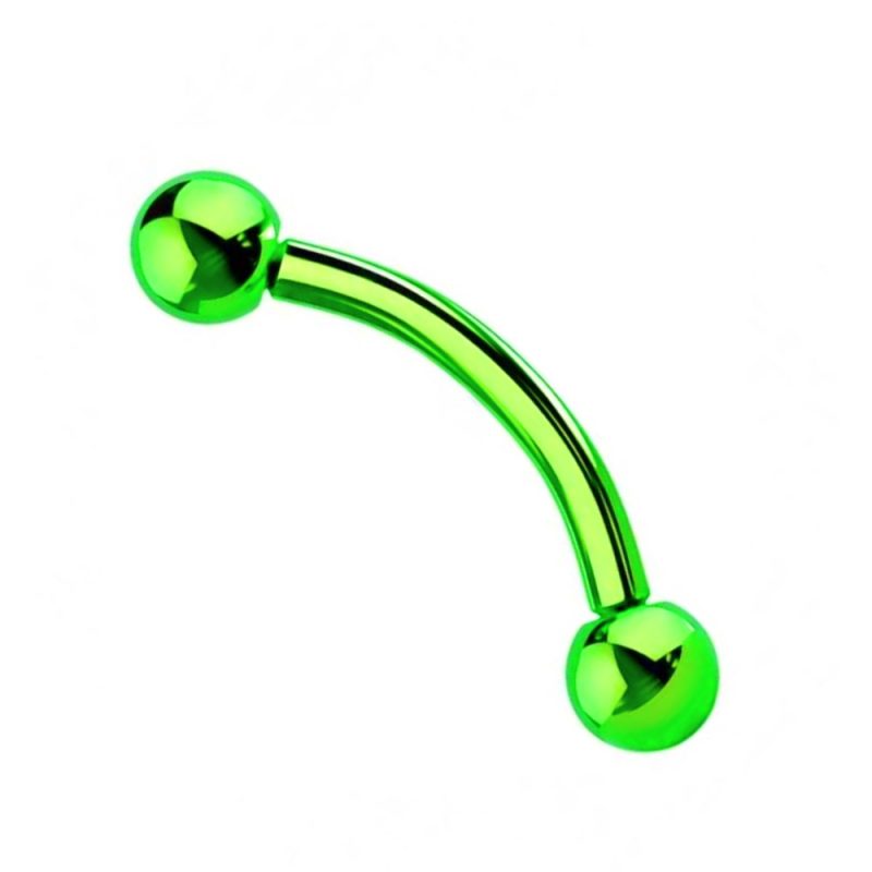 Barretta curva Verde Brillante