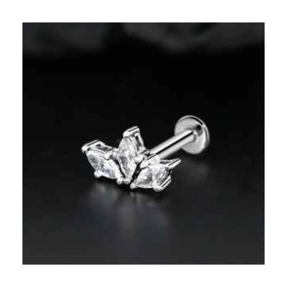 Labret FILETTATURA INTERNA a Tre rombi a corona - immagine 2