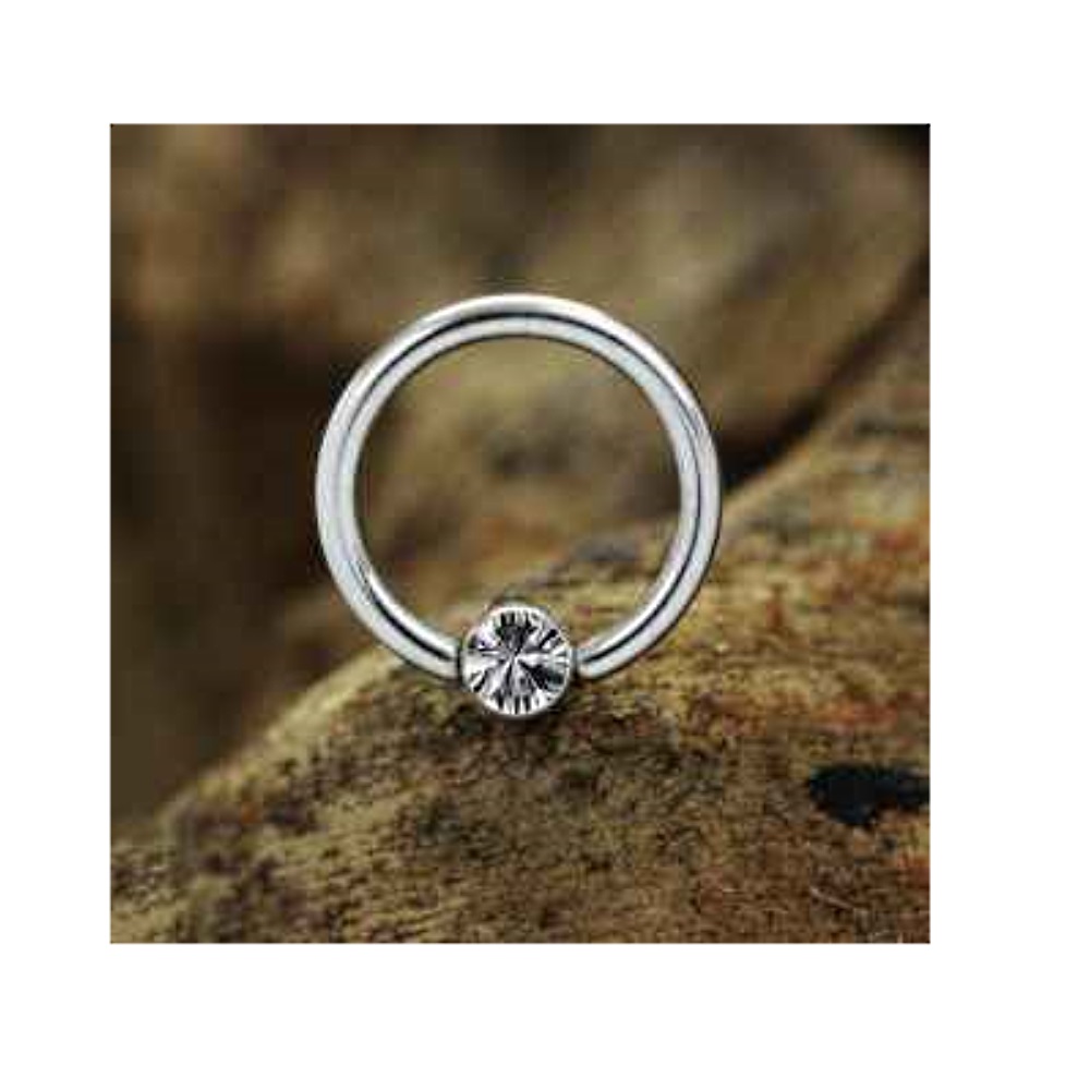 Anella Chiusa con brillantino FLAT - BCR ring - immagine 4