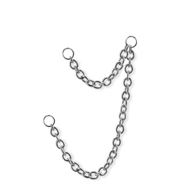 Catenella in Acciaio a due rami