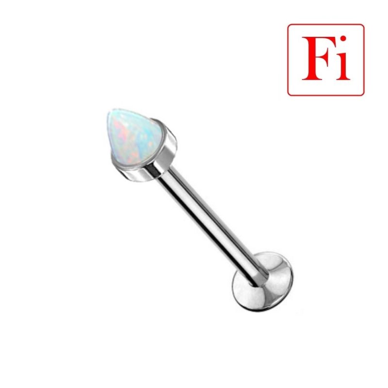Labret FILETTATURA INTERNA con cono in Opale