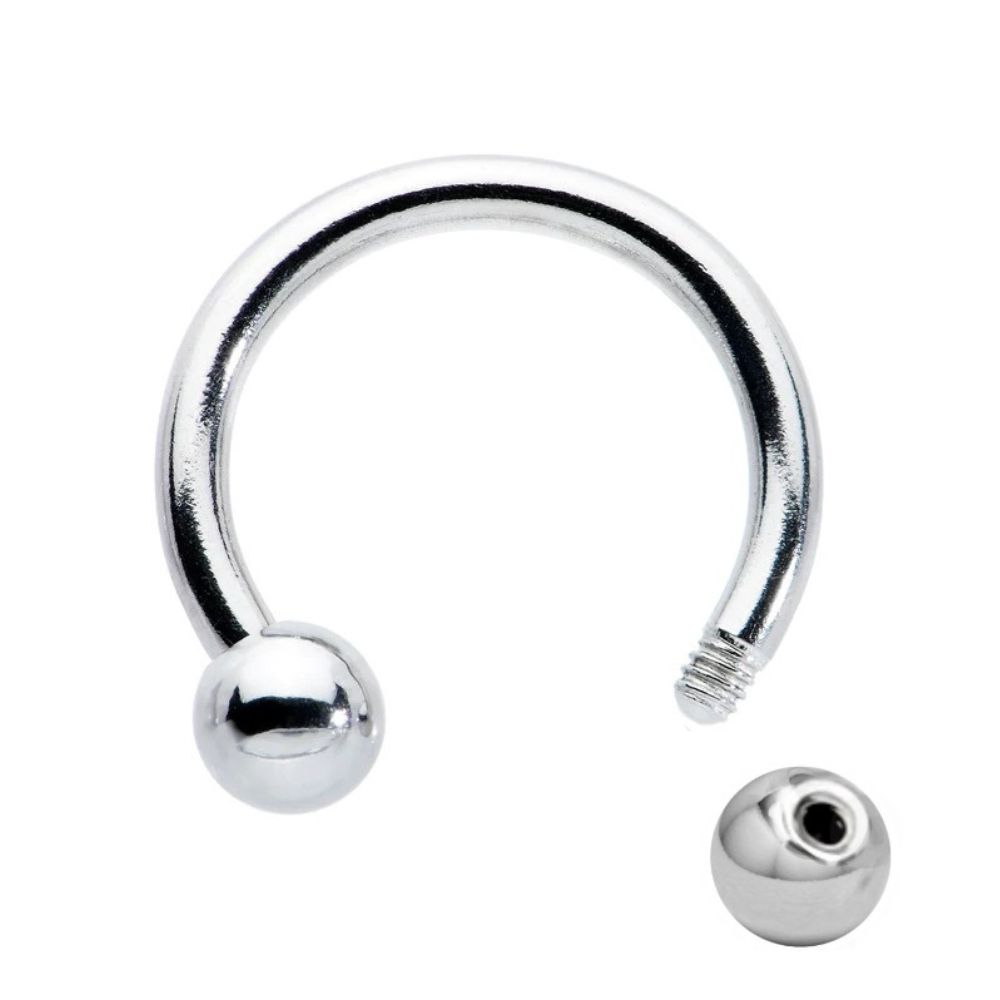 Gioiello STERILE -- CIRCULAR BARBELL -- ACCIAIO - immagine 3