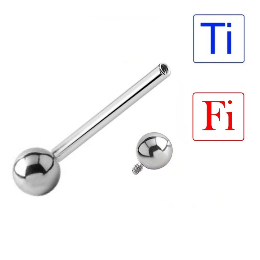 Gioiello STERILE -- BARBELL 1.2 Filettatura Interna -- TITANIO - immagine 3