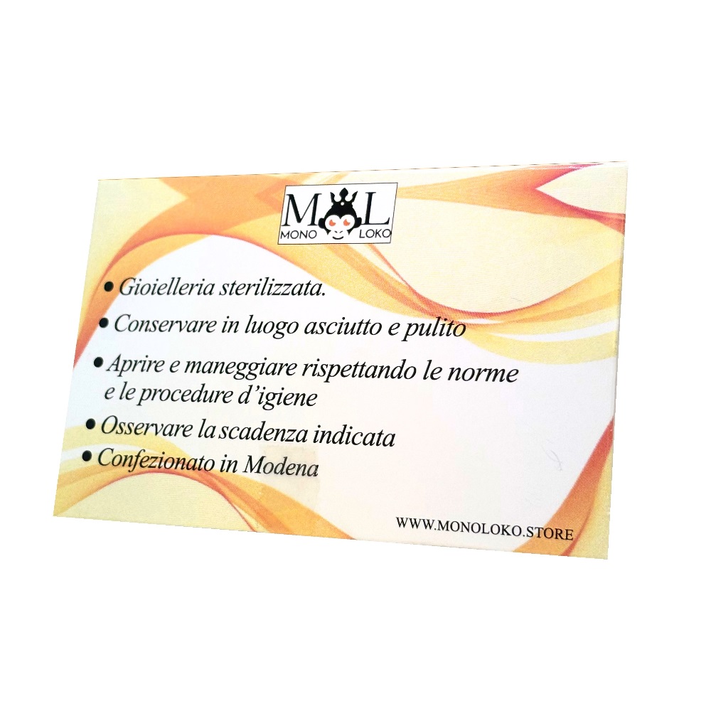 Gioiello STERILE -- BARBELL 1.2 -- ACCIAIO - immagine 3