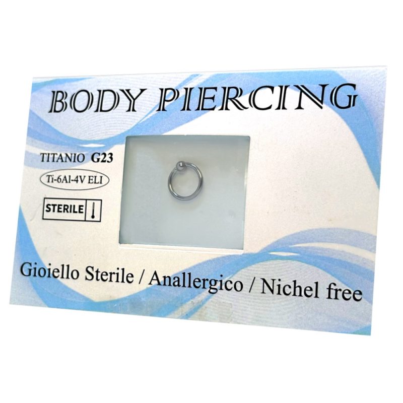 Gioiello STERILE -- anella BCR -- TITANIO