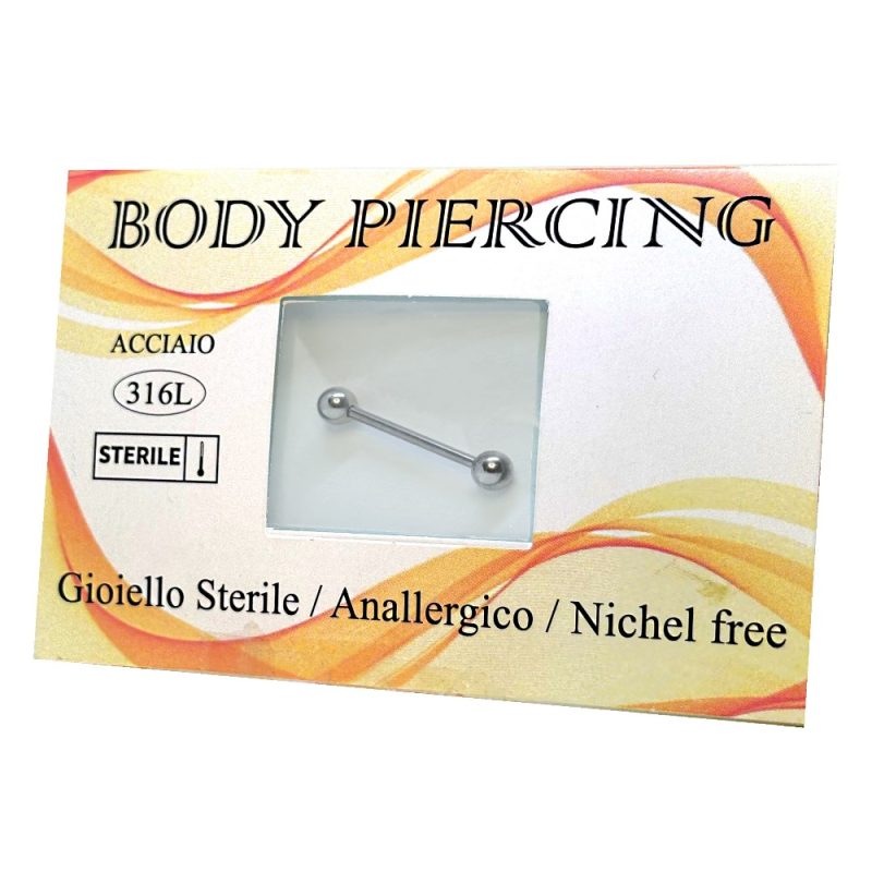 Gioiello STERILE -- BARBELL 1.6 -- ACCIAIO