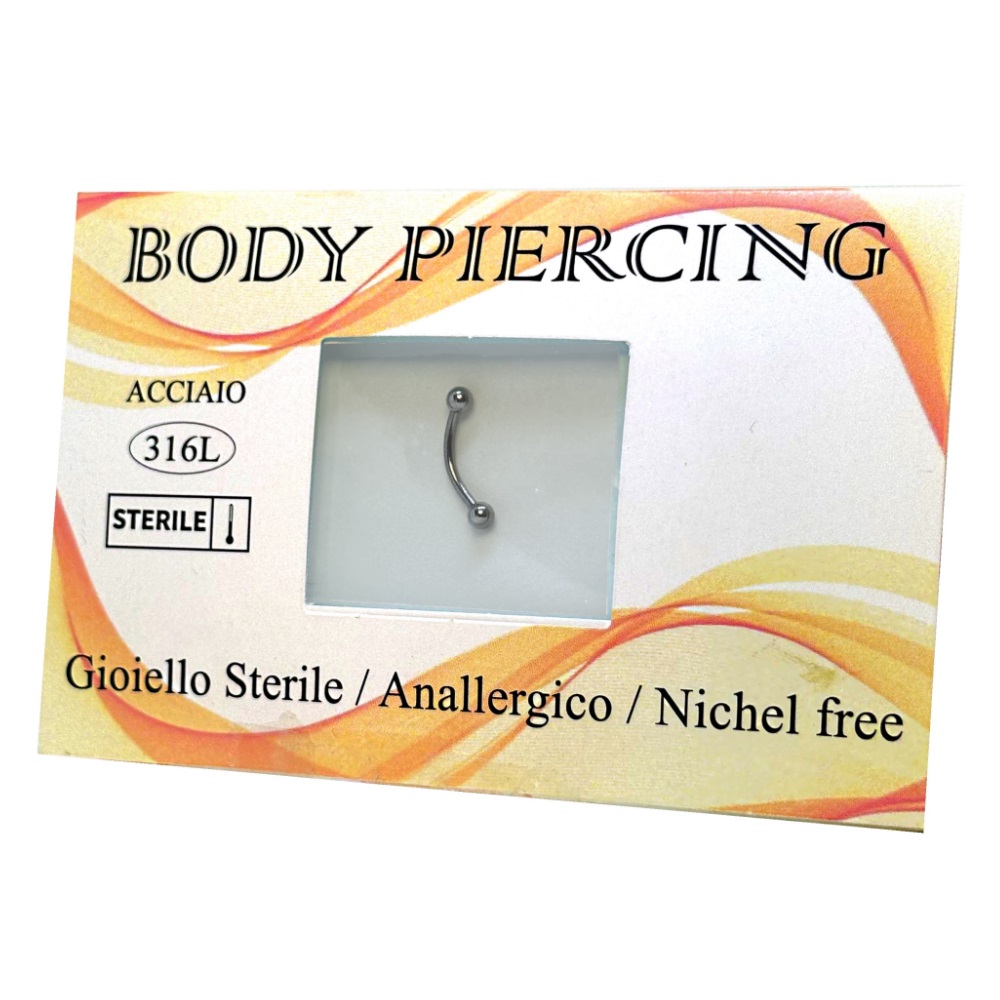 Gioiello STERILE -- Barbell curved 1.2 -- ACCIAIO