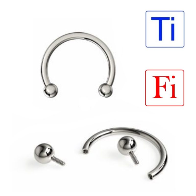 Circular Barbell - serie Titanio con filettatura interna