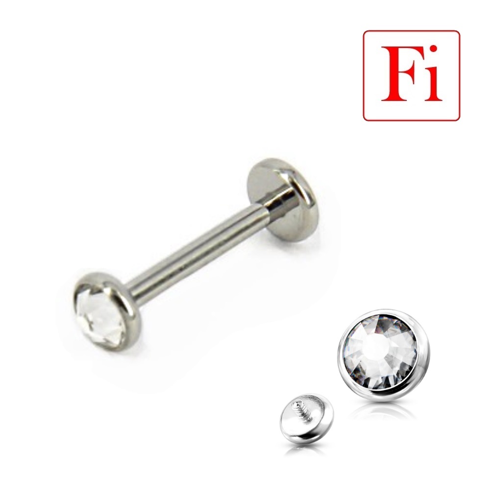 Labret con Brillantino su Disco di 3mm - immagine 2