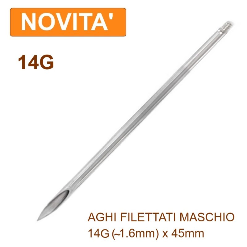 AGO piercing Americano 1.6 - "FILETTO ESTERNO MASCHIO" sterile