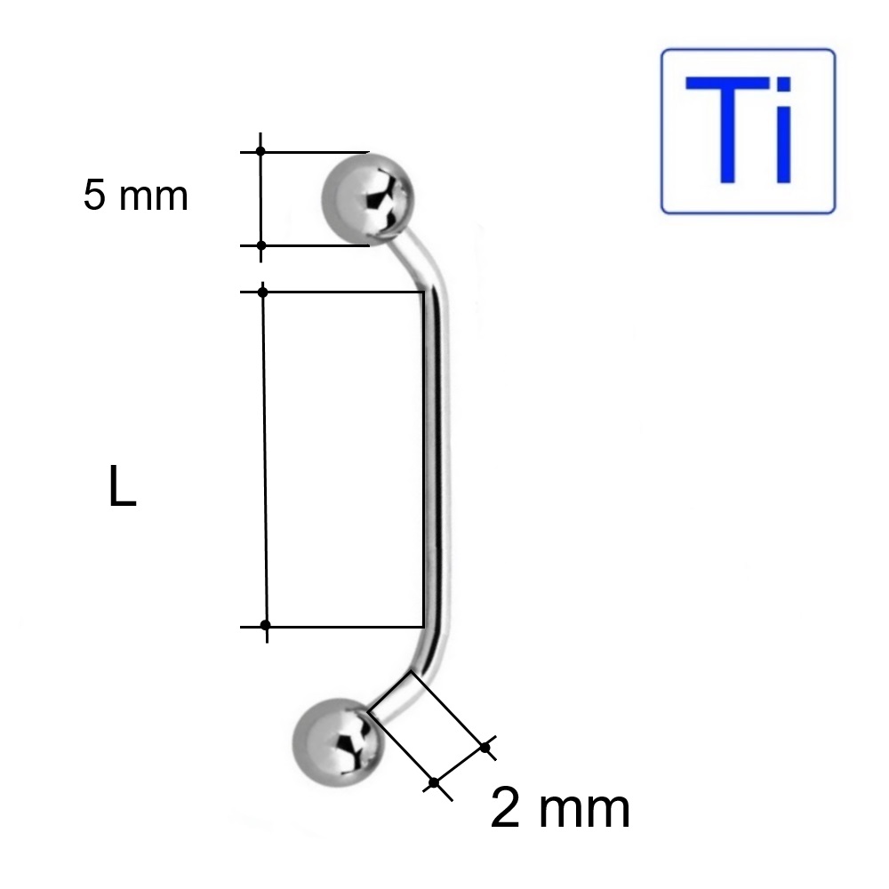 Barbell SURFACE in Titanio 1.6 mm -- a 45° - immagine 3