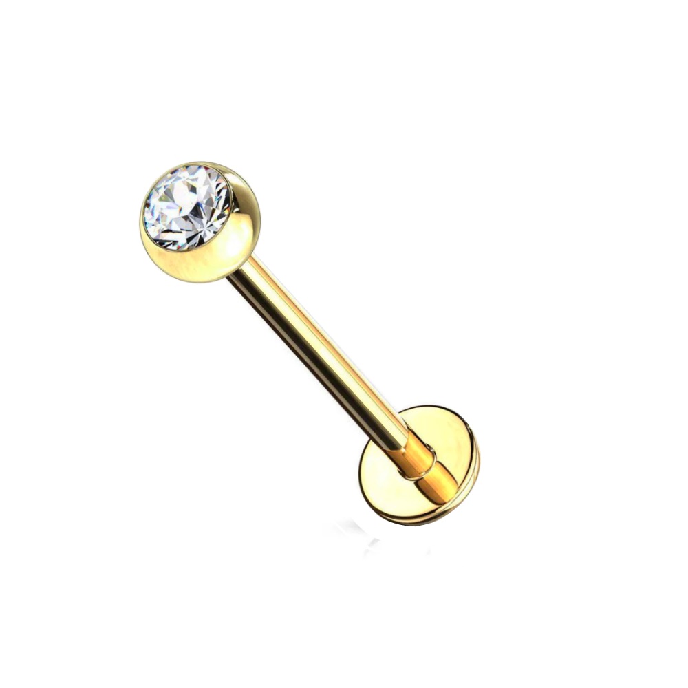 Labret con Brillantino DORATO
