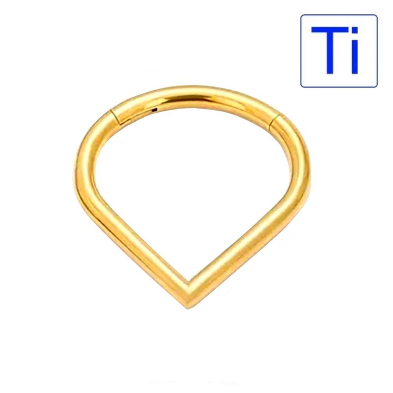 Septum Titanio clicker a Triangolo V-shape DORATO