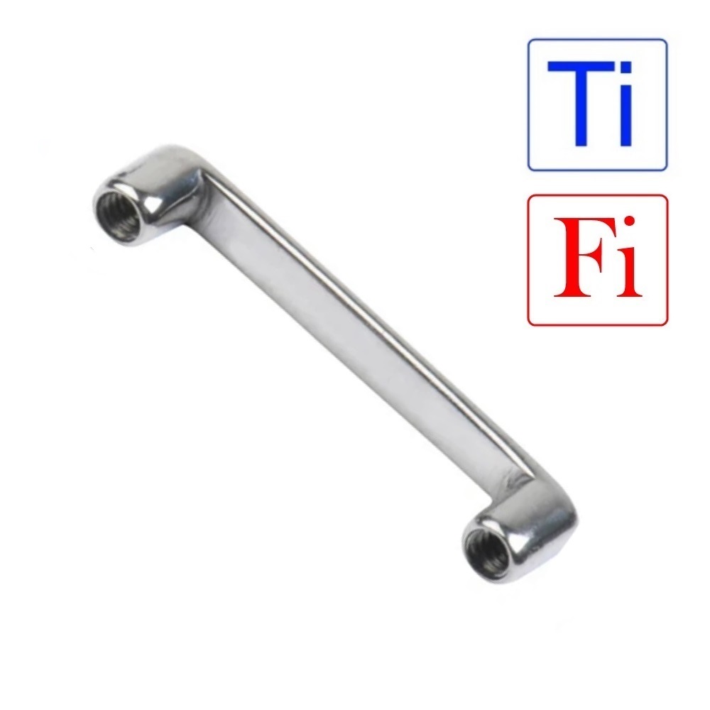 Barbell SURFACE FLAT in Titanio 1.6 mm con Filettatura Interna