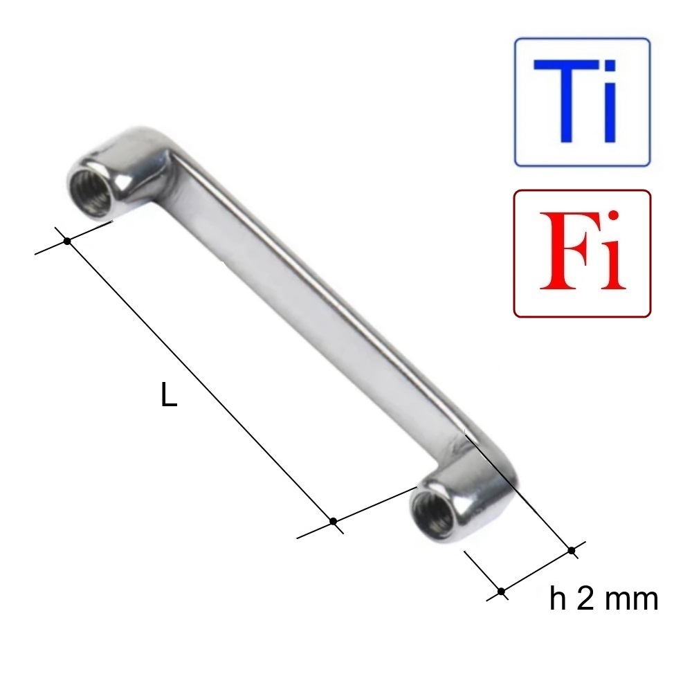 Barbell SURFACE FLAT in Titanio 1.6 mm con Filettatura Interna - immagine 4